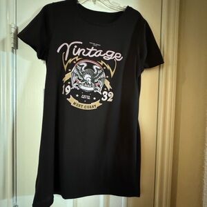 Black Vintage Graphic mini dress